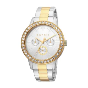 Esprit Ladies Watch Two Tone CaseÂ & Bracelet WithÂ Multi FunctionÂ White Dial