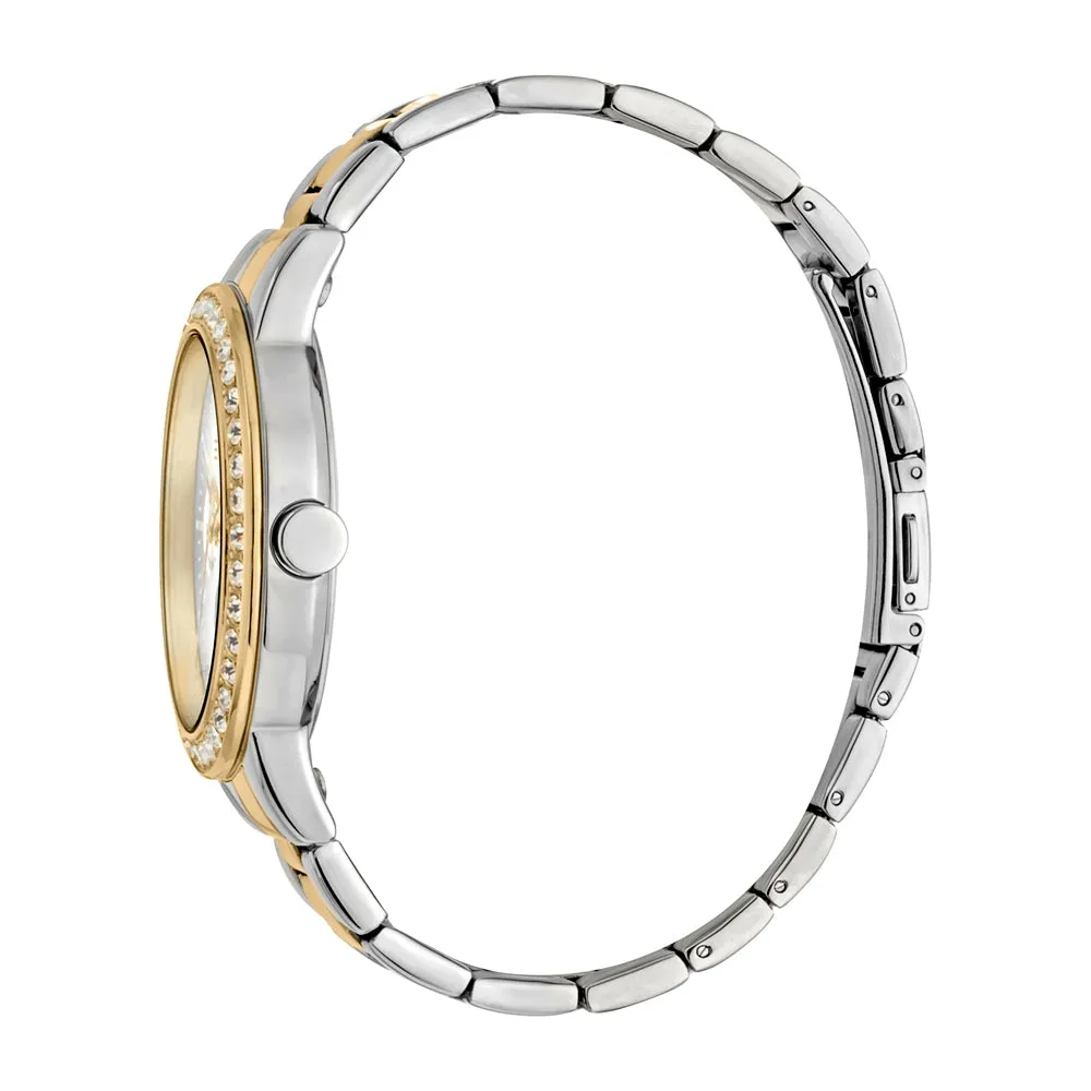 Esprit Ladies Watch Two Tone CaseÂ & Bracelet WithÂ Multi FunctionÂ White Dial