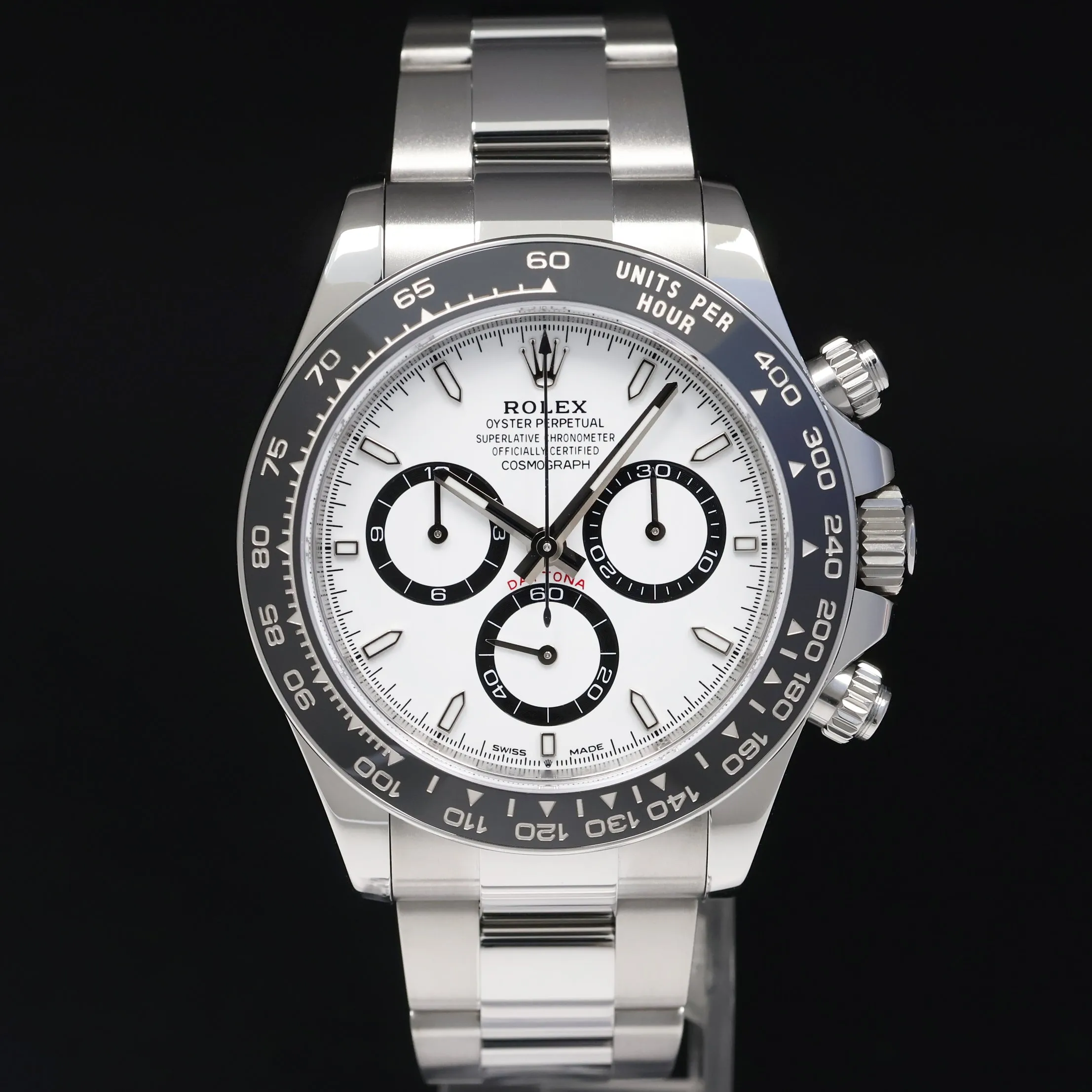 FEB 2025 NEW PAPERS Rolex Daytona 126500LN White Panda Ceramic Steel Watch Box