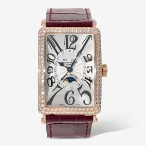 Franck Muller Long Island Master Calendar 18K Rose Gold Diamond Automatic Men’s Watch 1200MCLD