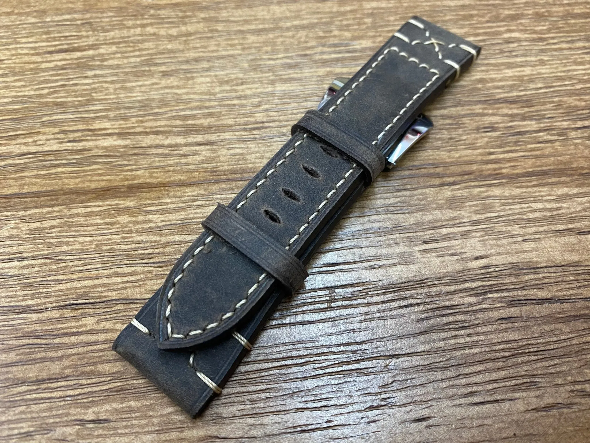 Genuine Leather Watch Strap 22mm, Vintage Brown Watch Band 21mm fit for Tudor Watches, Mens Wrist Watch Band, Husband Birthday Gift Ideas