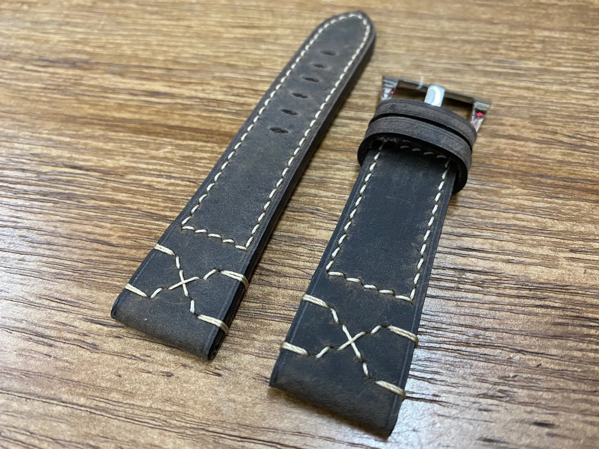 Genuine Leather Watch Strap 22mm, Vintage Brown Watch Band 21mm fit for Tudor Watches, Mens Wrist Watch Band, Husband Birthday Gift Ideas