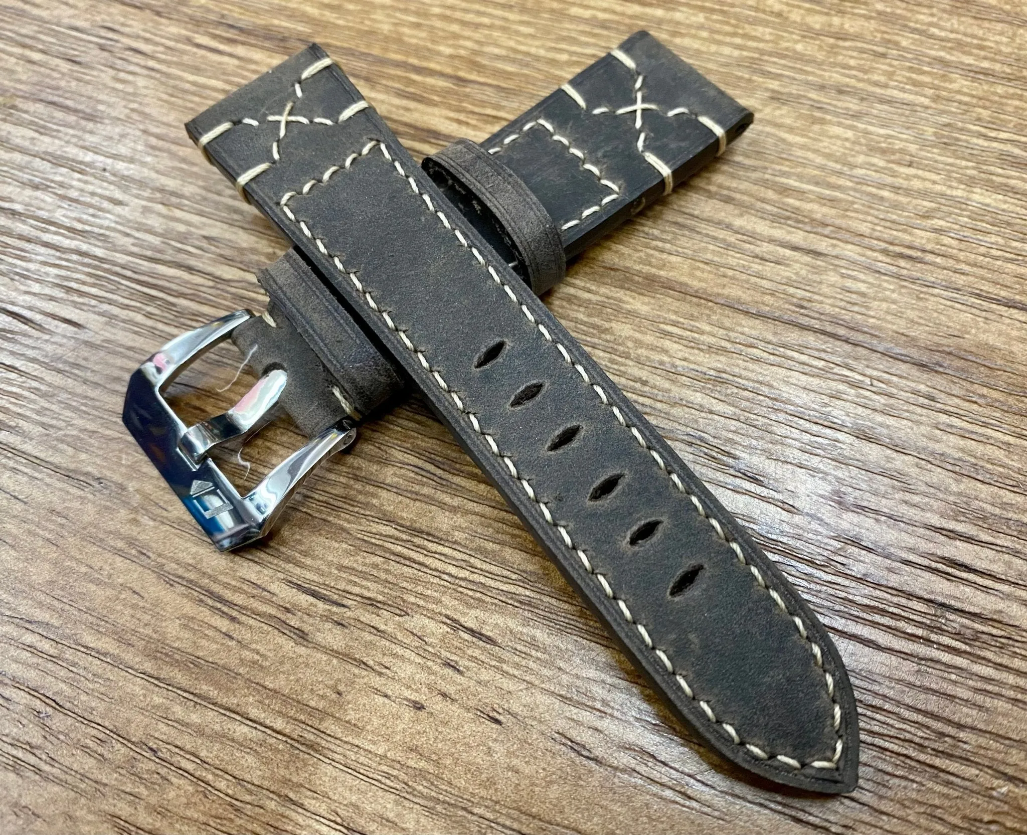 Genuine Leather Watch Strap 22mm, Vintage Brown Watch Band 21mm fit for Tudor Watches, Mens Wrist Watch Band, Husband Birthday Gift Ideas
