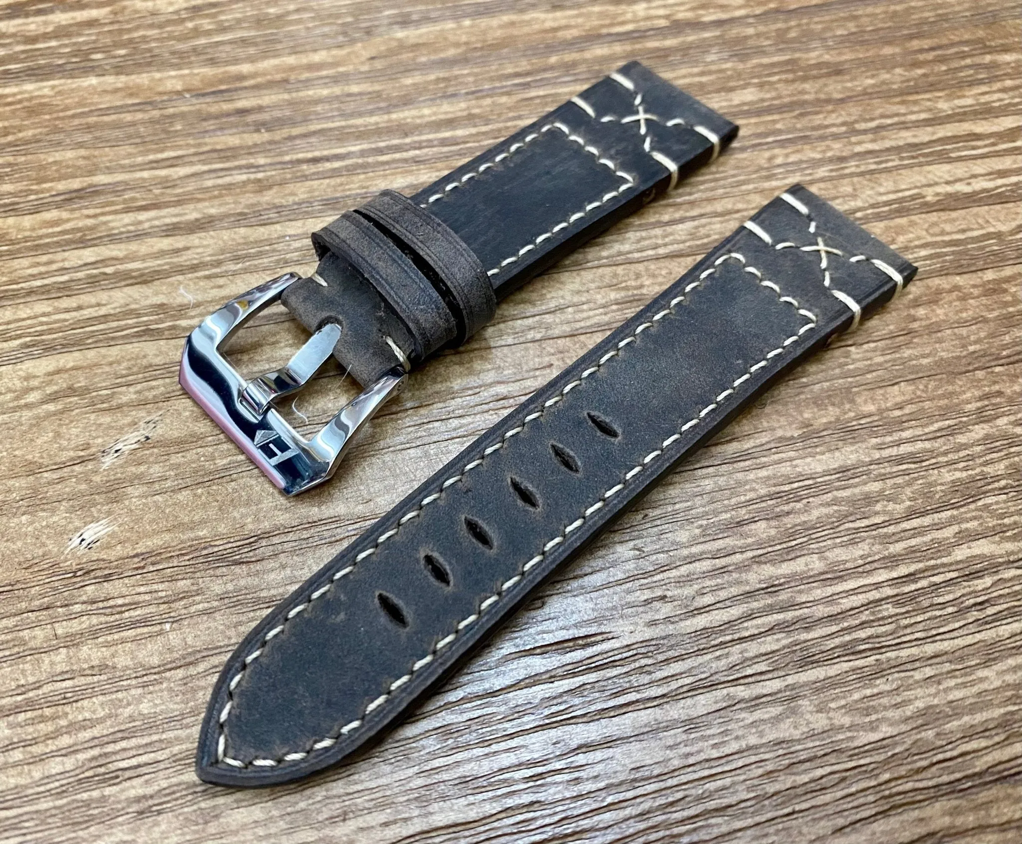 Genuine Leather Watch Strap 22mm, Vintage Brown Watch Band 21mm fit for Tudor Watches, Mens Wrist Watch Band, Husband Birthday Gift Ideas