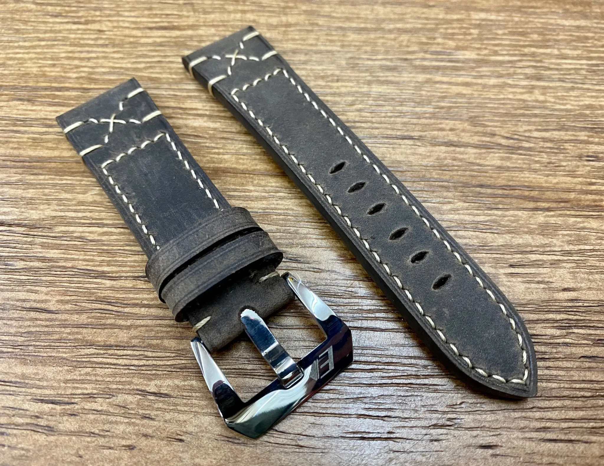 Genuine Leather Watch Strap 22mm, Vintage Brown Watch Band 21mm fit for Tudor Watches, Mens Wrist Watch Band, Husband Birthday Gift Ideas