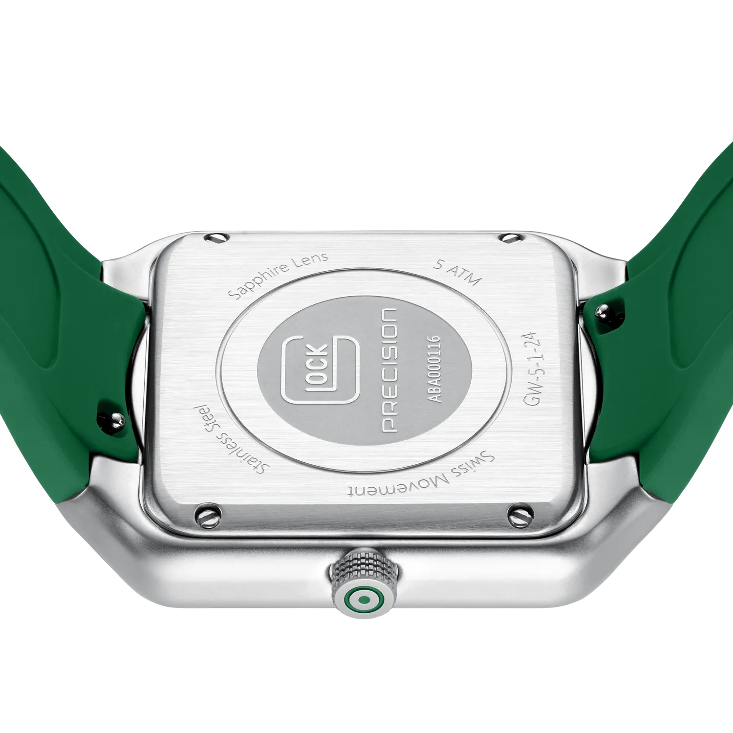 Glock Men's Stainless Steel Quartz Watch Silver & Green GW-5-1-24