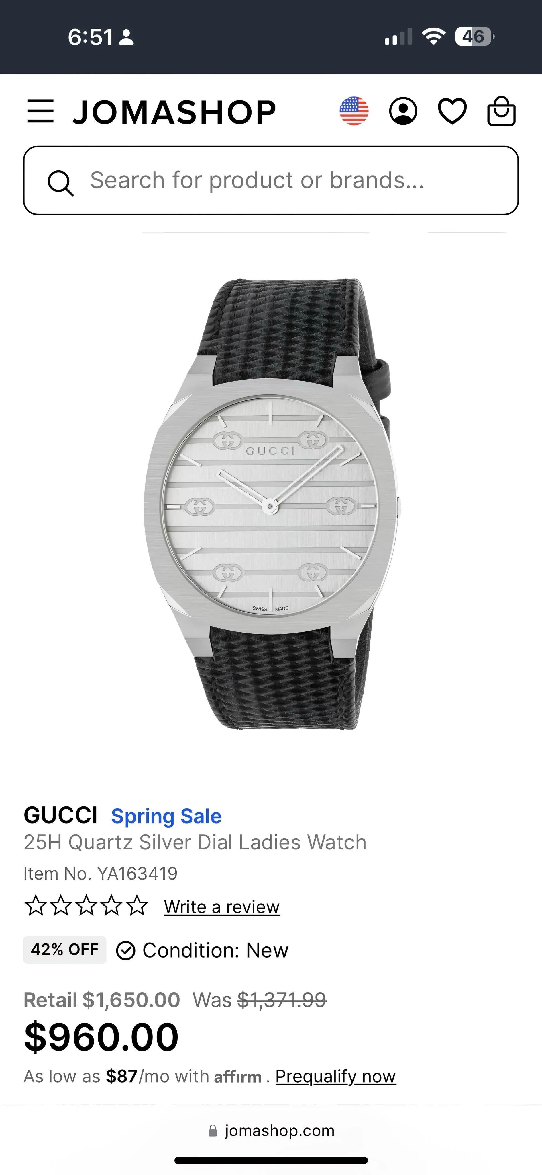 GUCCI 25H Slim Original Model Series