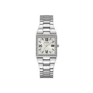 Guess Ladies Watch Full Stainless Steel Case & Bracelet With White Sun Ray Dial