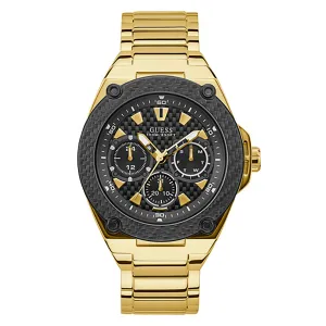 Guess Men's Watch Gold Tone Case Quartz