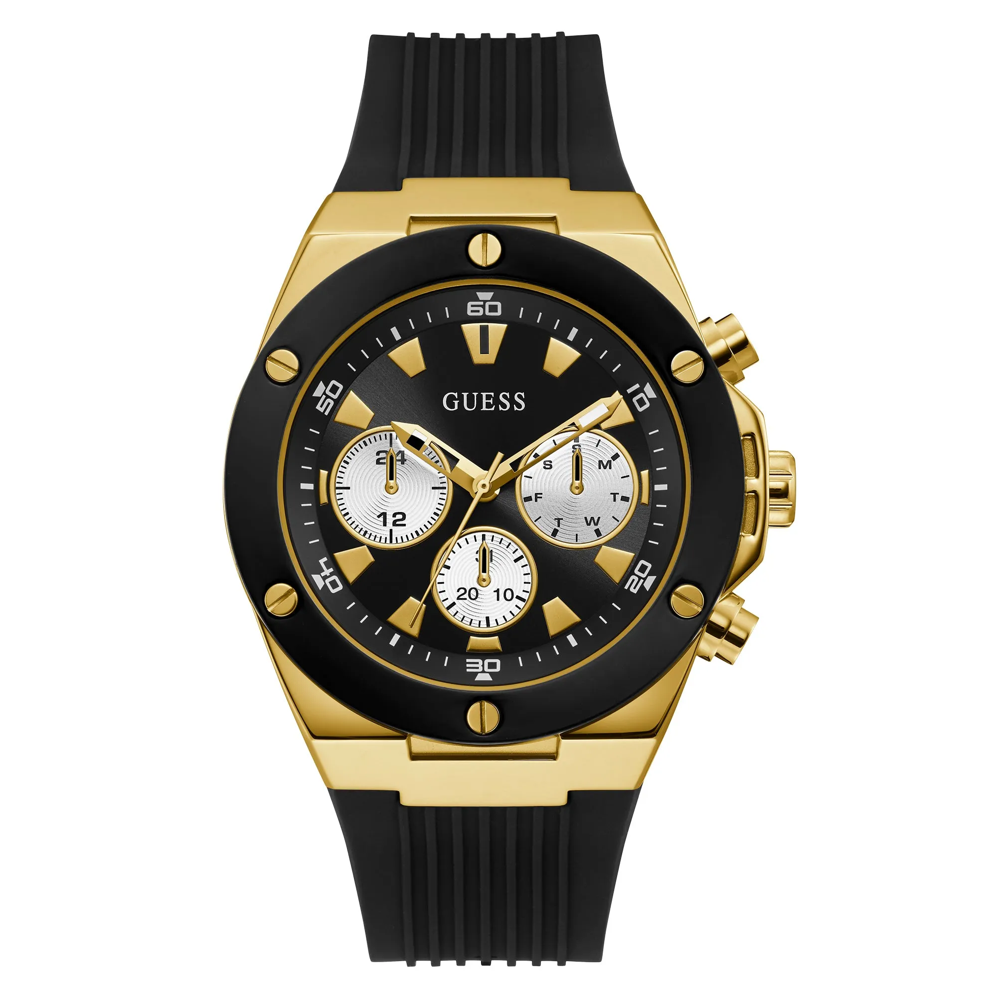 Guess Men's Watch Gold Tone Case Quartz
