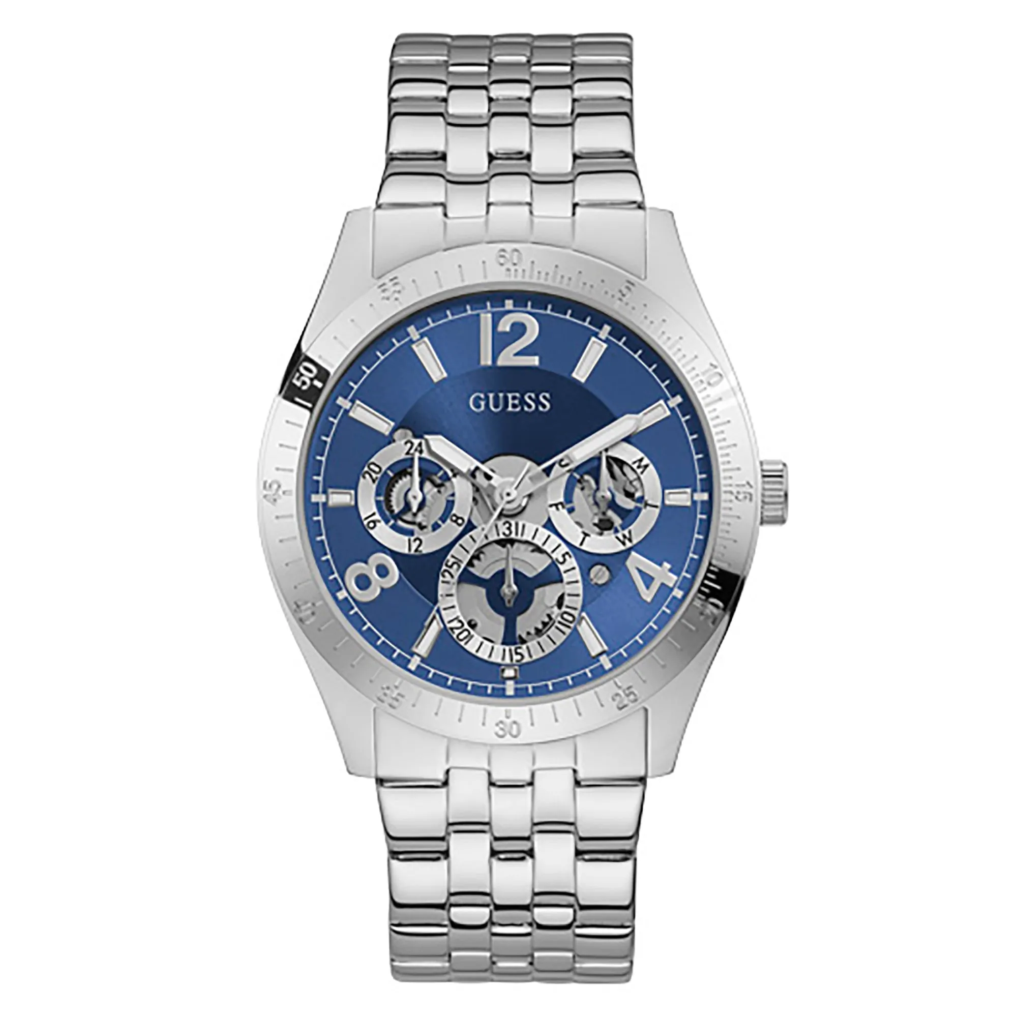 Guess Men's Watch Silver Tone Case Quartz
