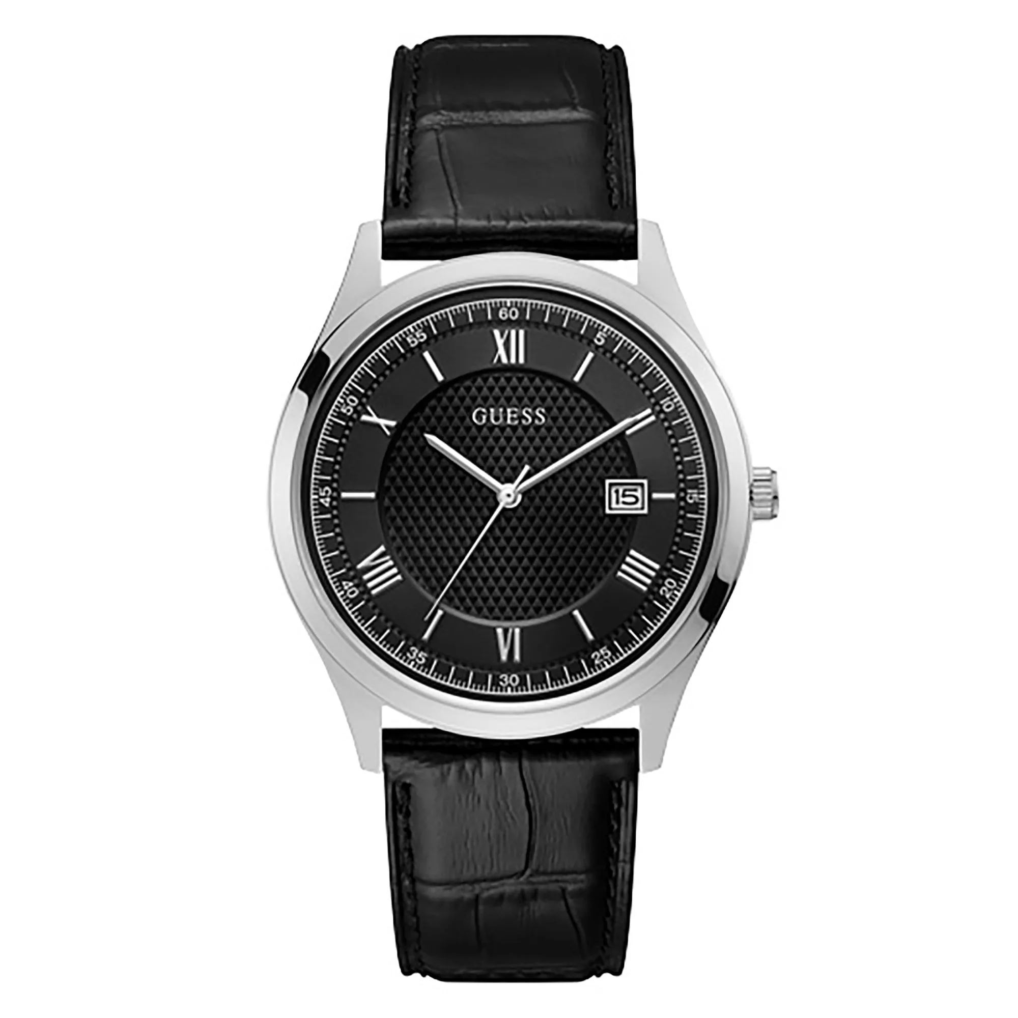 Guess Men's Watch Silver Tone Case Quartz