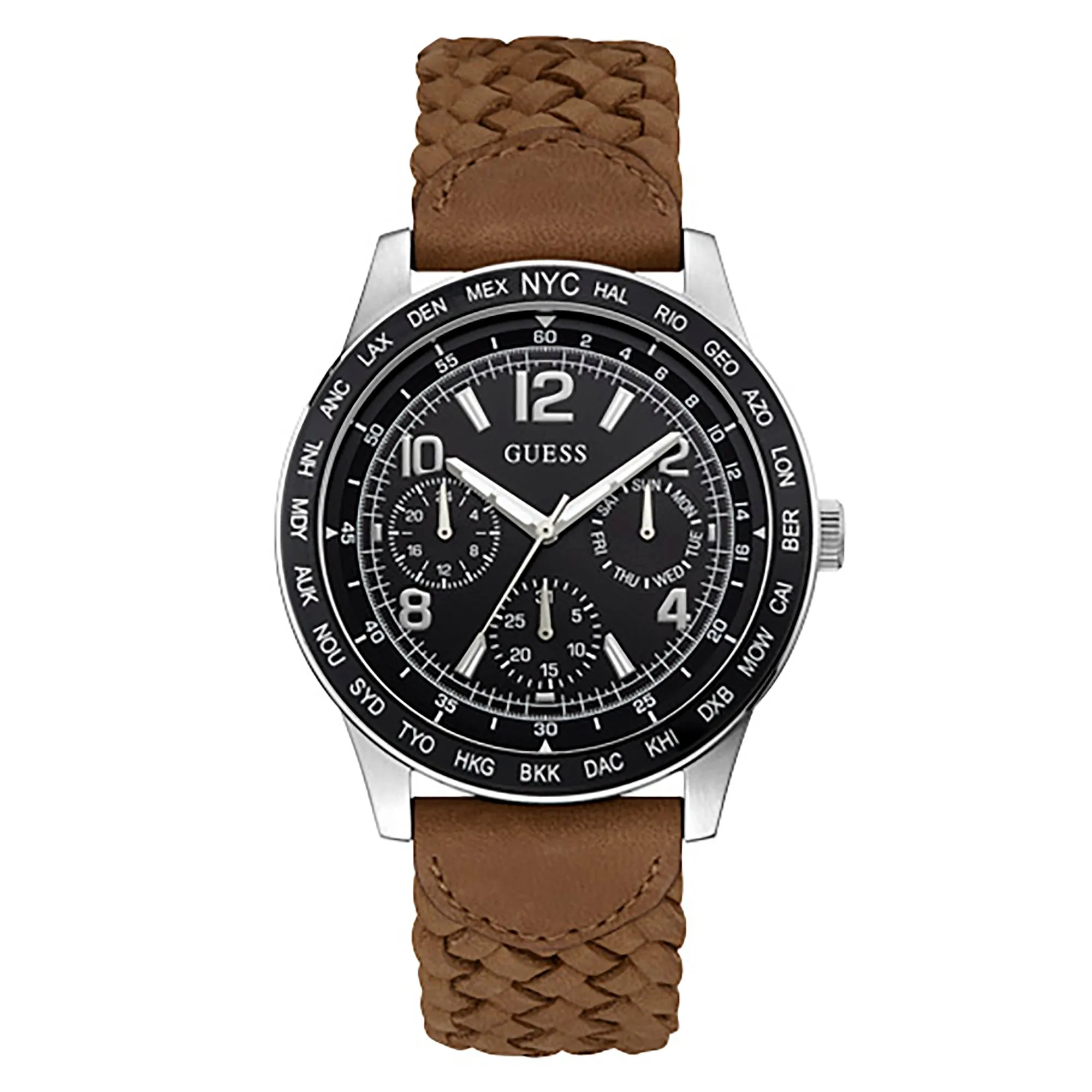 Guess Men's Watch Silver Tone Case Quartz