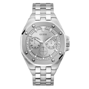 Guess Men's Watch Silver Tone Case Quartz