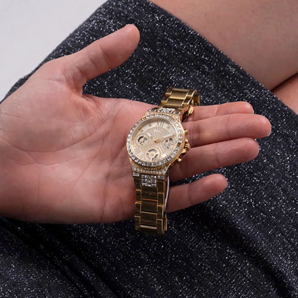Guess Women's Watch Gold Tone Case Quartz