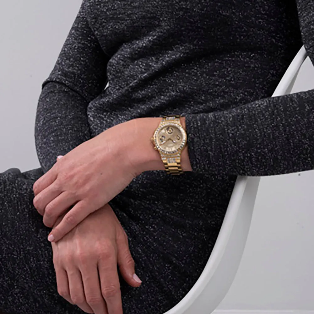 Guess Women's Watch Gold Tone Case Quartz
