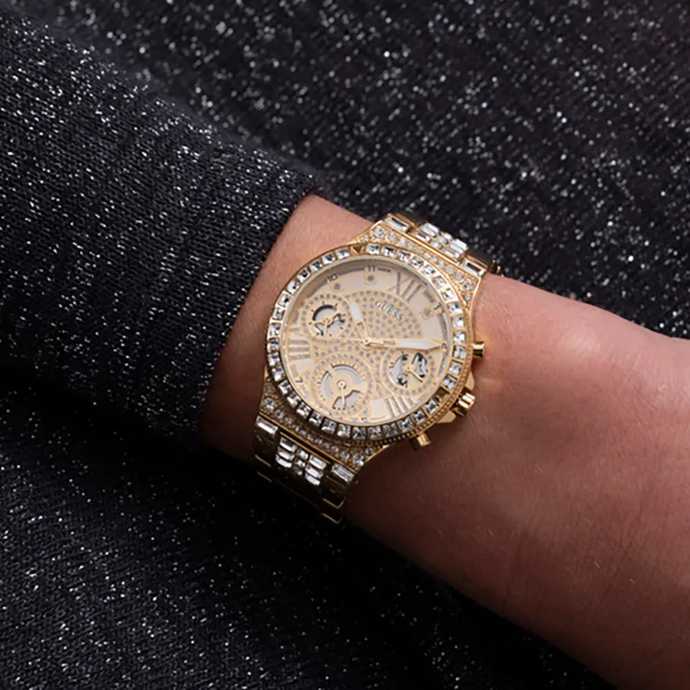 Guess Women's Watch Gold Tone Case Quartz