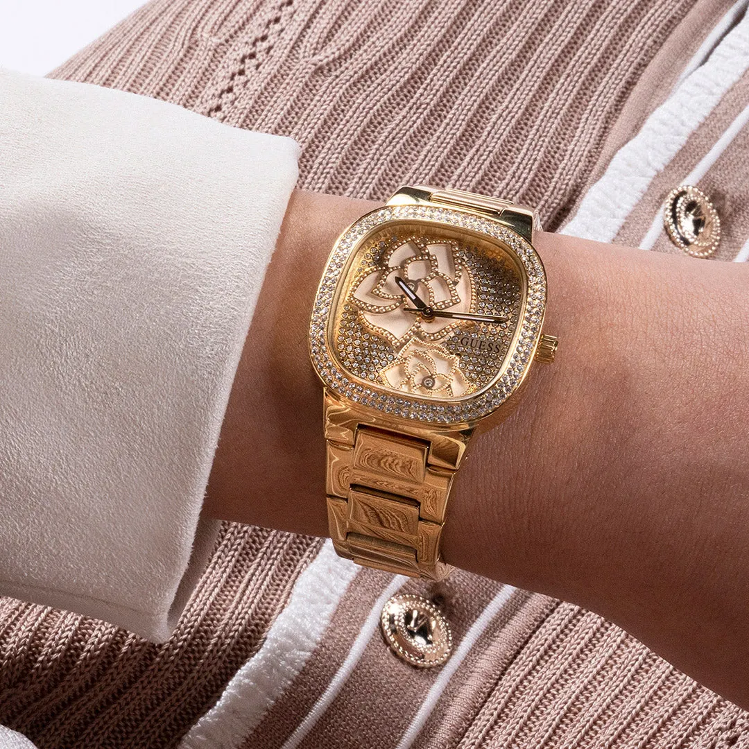Guess Women's Watch Gold Tone Case Quartz