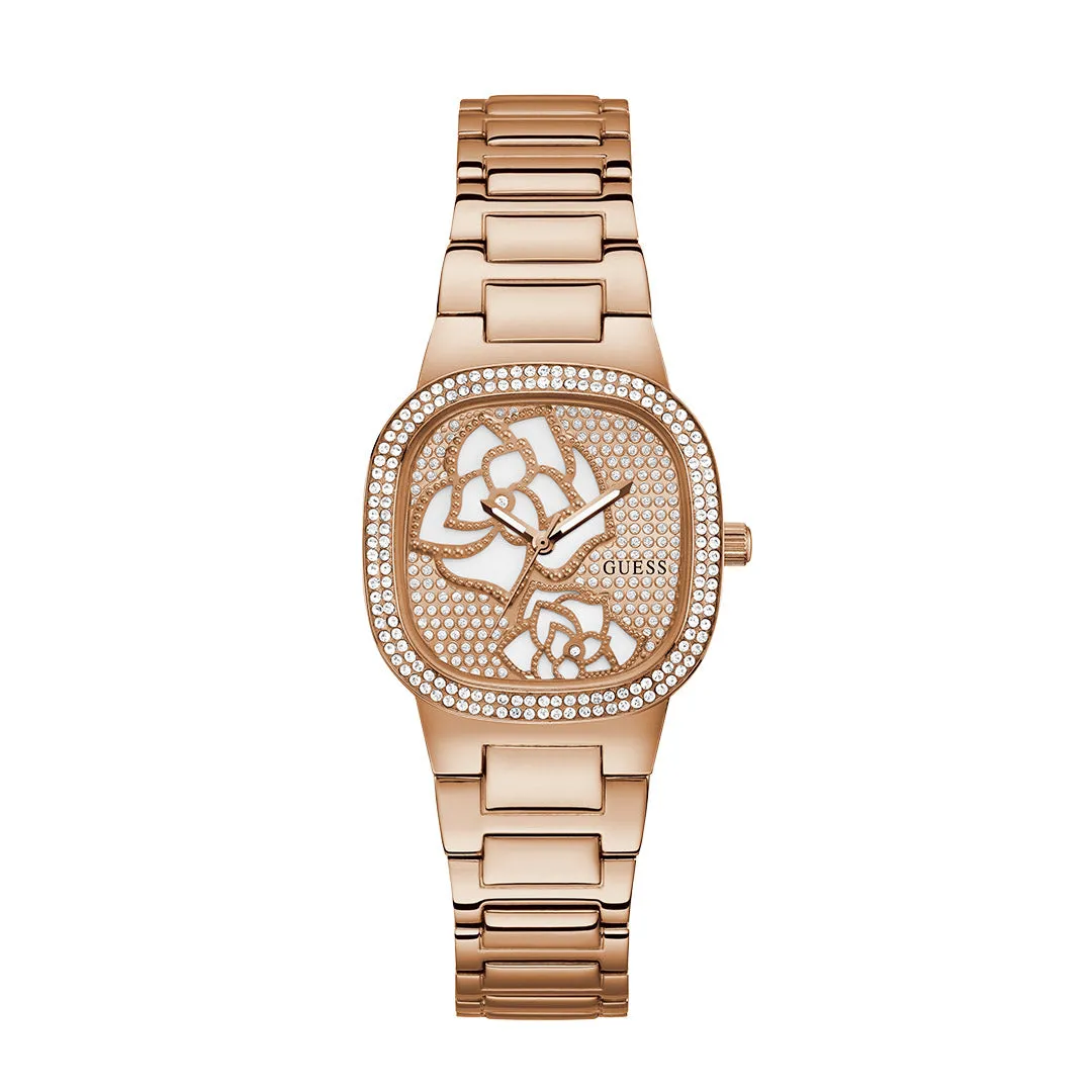 Guess Women's Watch Rose Gold Tone Case Quartz