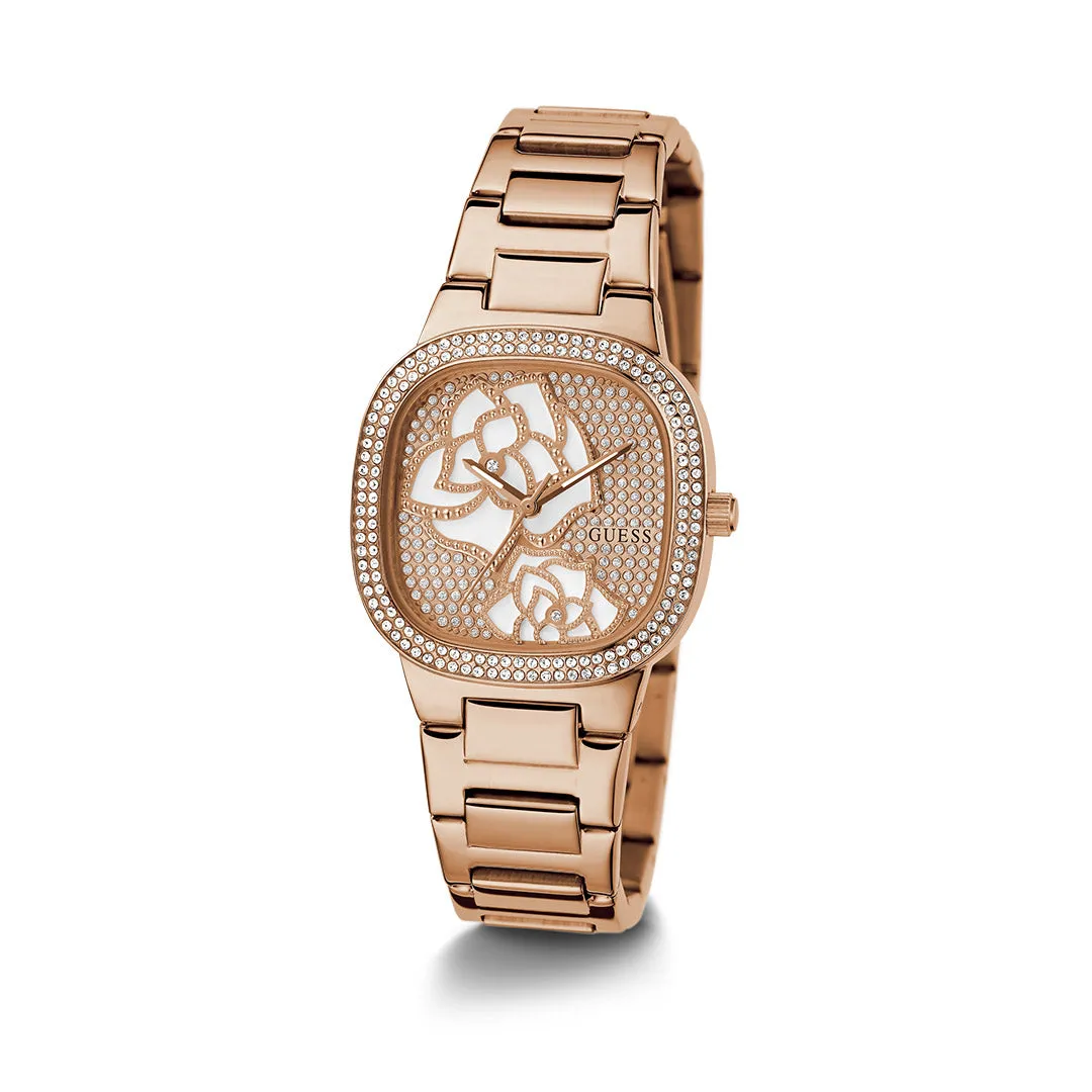 Guess Women's Watch Rose Gold Tone Case Quartz
