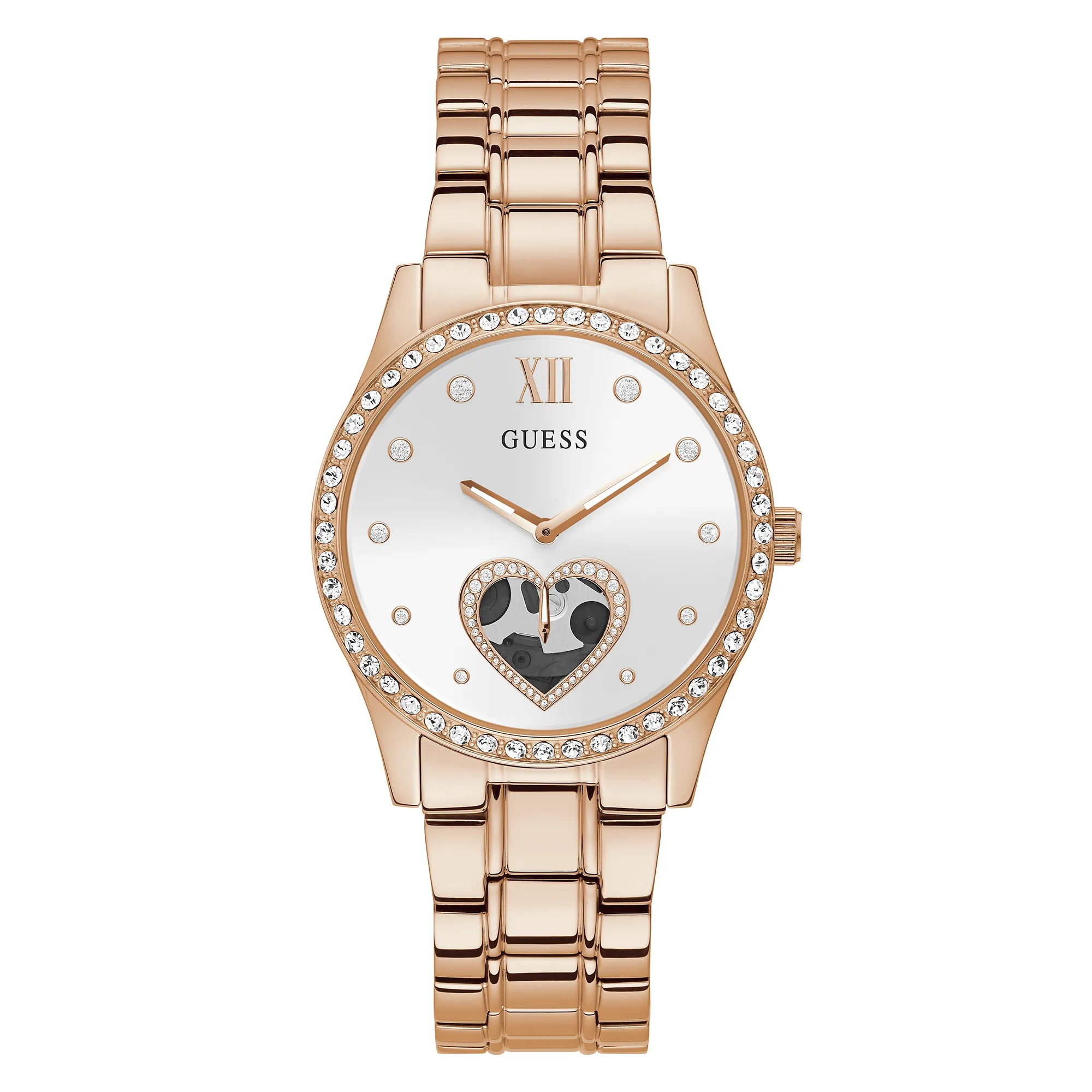 Guess Women's Watch Rose Gold Tone Case Quartz