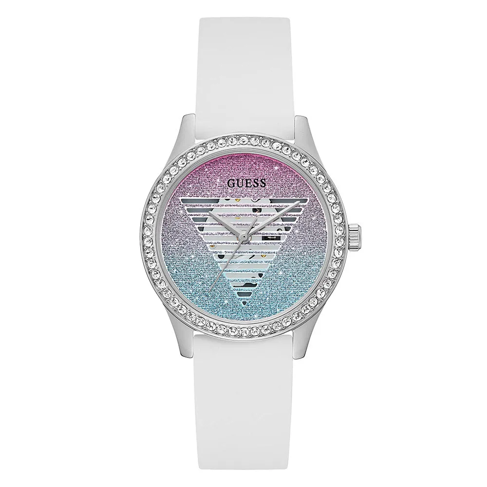 Guess Women's Watch Silver Tone Case Quartz
