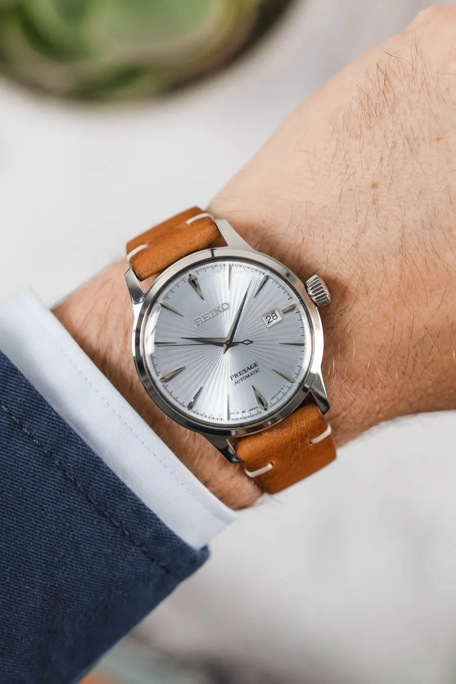 Hirsch BAGNORE Vintage Calf Leather Quick-Release Watch Strap - GOLD BROWN