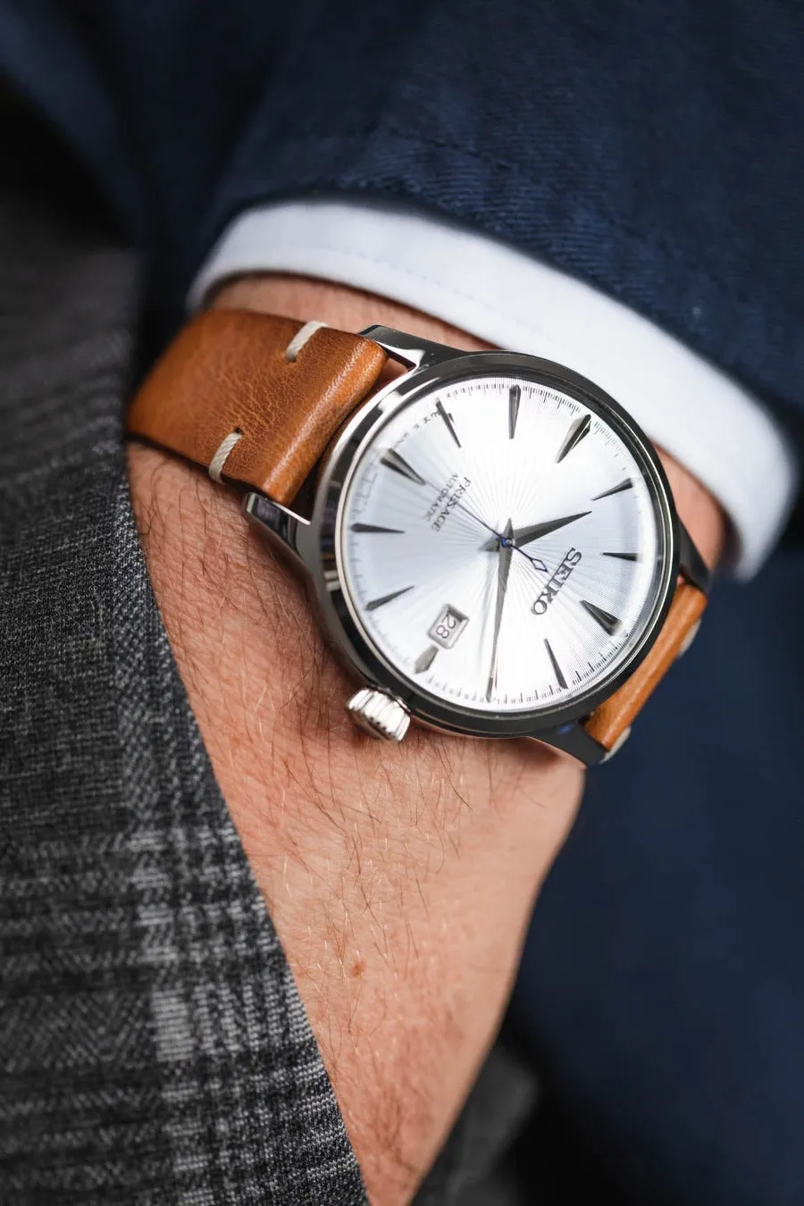 Hirsch BAGNORE Vintage Calf Leather Quick-Release Watch Strap - GOLD BROWN