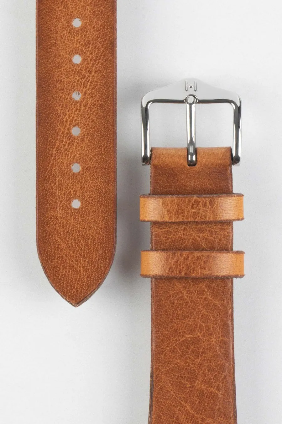 Hirsch BAGNORE Vintage Calf Leather Quick-Release Watch Strap - GOLD BROWN