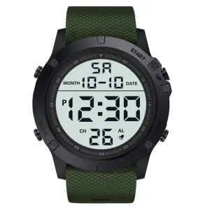 HONHX Men's digital watch waterproof TPU flexible strap electronic watches reloj deportivo hombre big screen cold light display