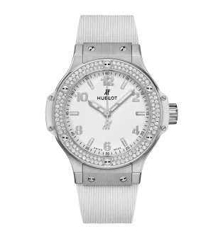 Hublot Big Bang Steel White Diamonds, 38mm with White Dial