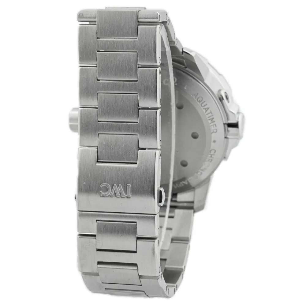 IWC Men's Aquatimer Chronograph Stainless Steel 44mm White Stick Dial Watch Reference #: IW376802