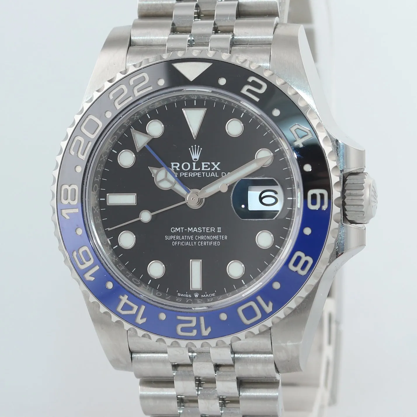 July 2020 NEW PAPERS Rolex GMT Master Batman Blue Jubilee Ceramic 126710 Watch