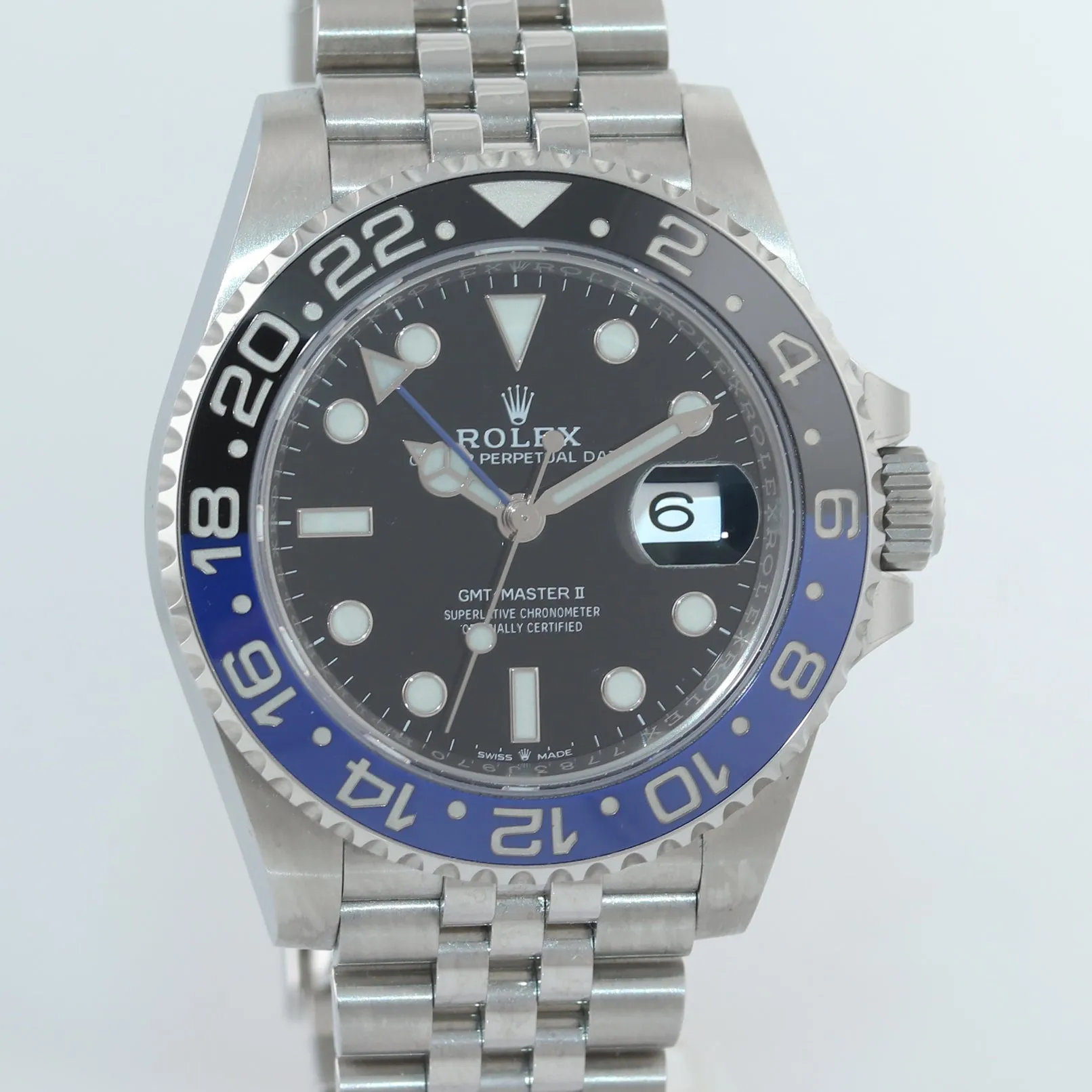 July 2020 NEW PAPERS Rolex GMT Master Batman Blue Jubilee Ceramic 126710 Watch