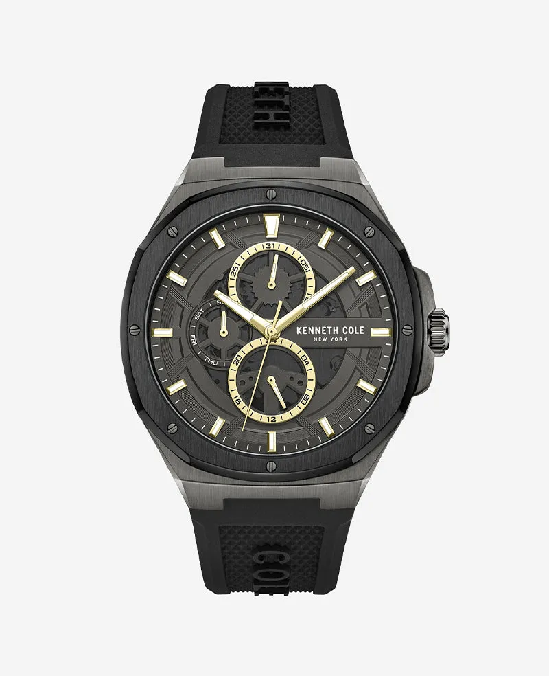 Kenneth Cole New York 43.5mm Dress Sport Gunmetal Men's Watch KCWGQ0047202