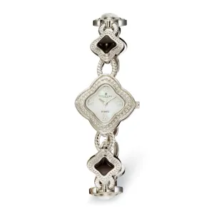 Ladies Charles Hubert Black Agate/White Watch