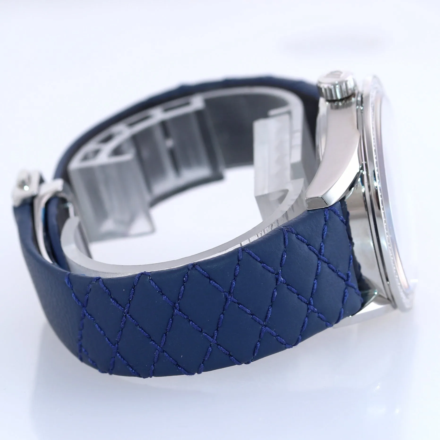 Ladies Tag Heuer Carrera Stainless Steel Blue Diamond Quartz 36mm Watch WBK1317