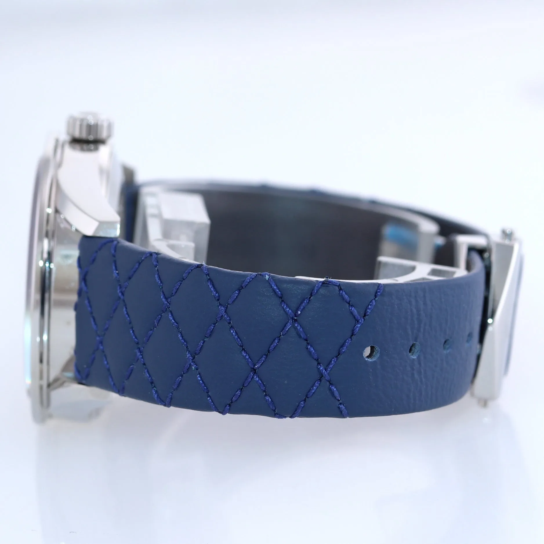 Ladies Tag Heuer Carrera Stainless Steel Blue Diamond Quartz 36mm Watch WBK1317