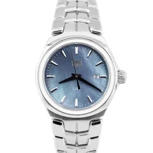 Ladies Tag Heuer Link MOP Stainless Steel PAPERS 32mm Date Watch WBC1311 B P