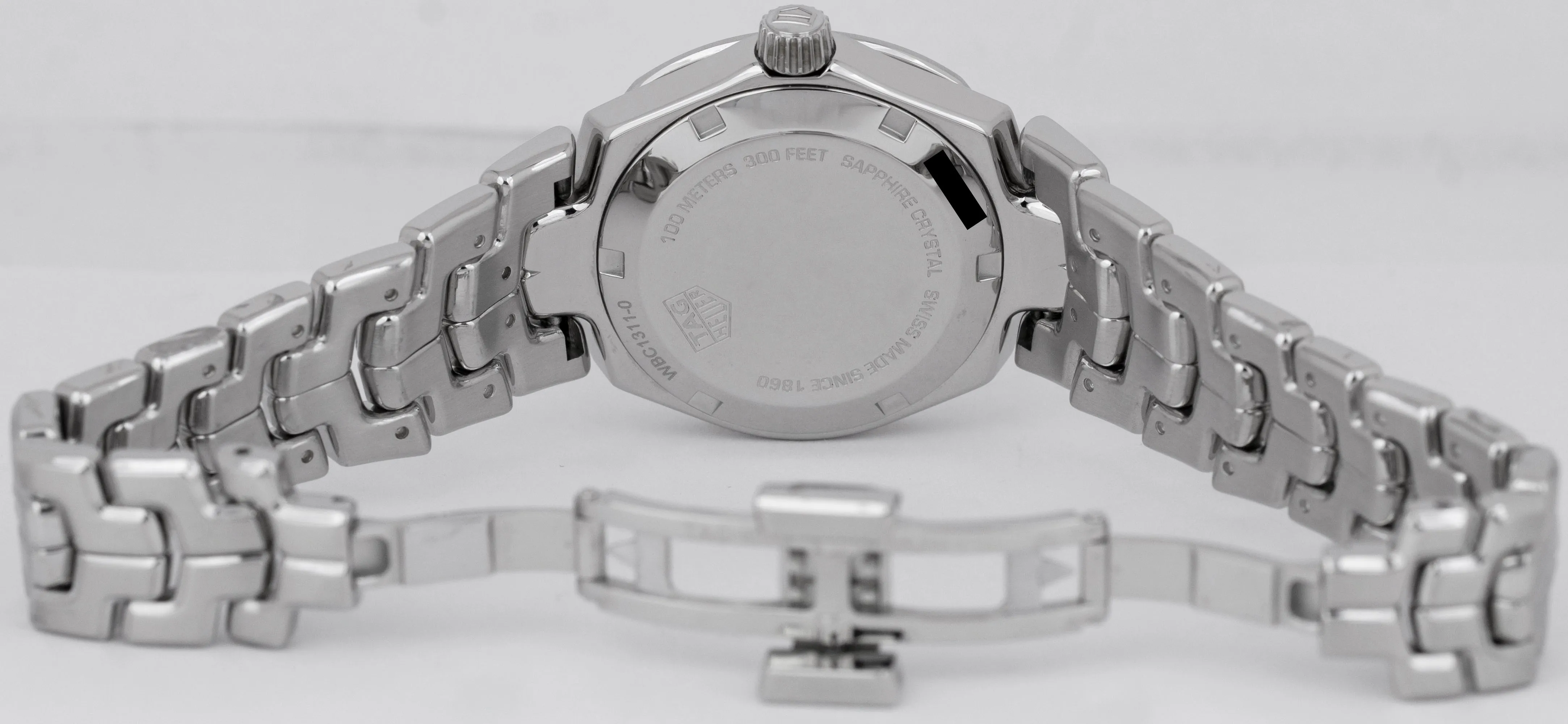 Ladies Tag Heuer Link MOP Stainless Steel PAPERS 32mm Date Watch WBC1311 B P