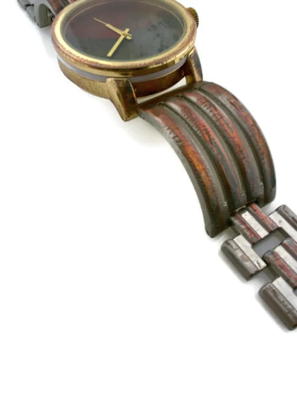 Large Watch With Multi Color Dial