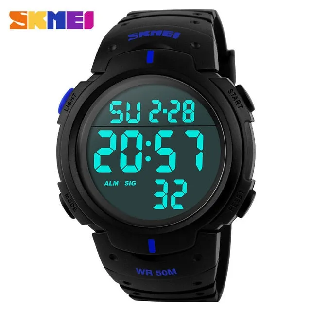 LED Digital Military Watch Men 50M Dive Swim Dress Sports Watches Fashion Outdoor Wristwatches Man relogio masculino SKMEI 2018