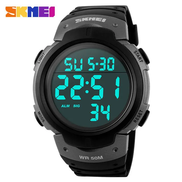LED Digital Military Watch Men 50M Dive Swim Dress Sports Watches Fashion Outdoor Wristwatches Man relogio masculino SKMEI 2018