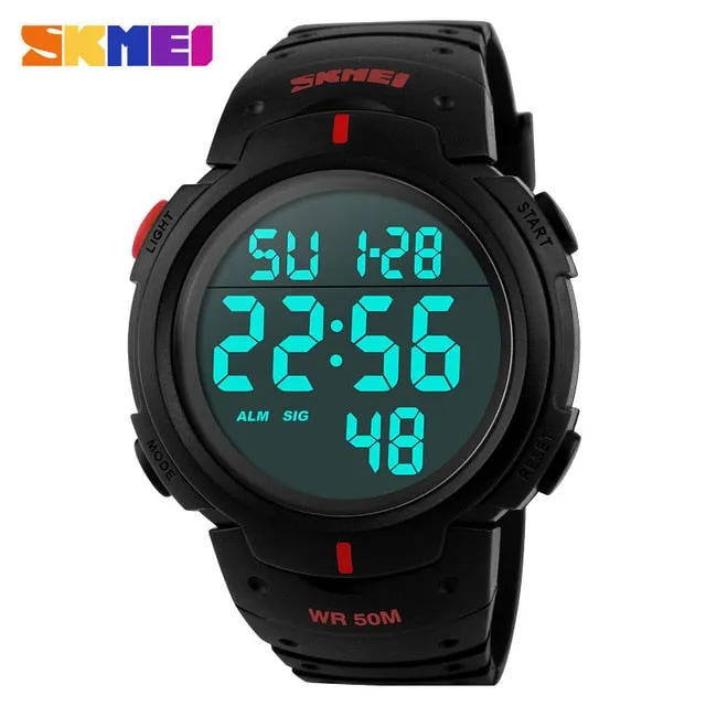 LED Digital Military Watch Men 50M Dive Swim Dress Sports Watches Fashion Outdoor Wristwatches Man relogio masculino SKMEI 2018