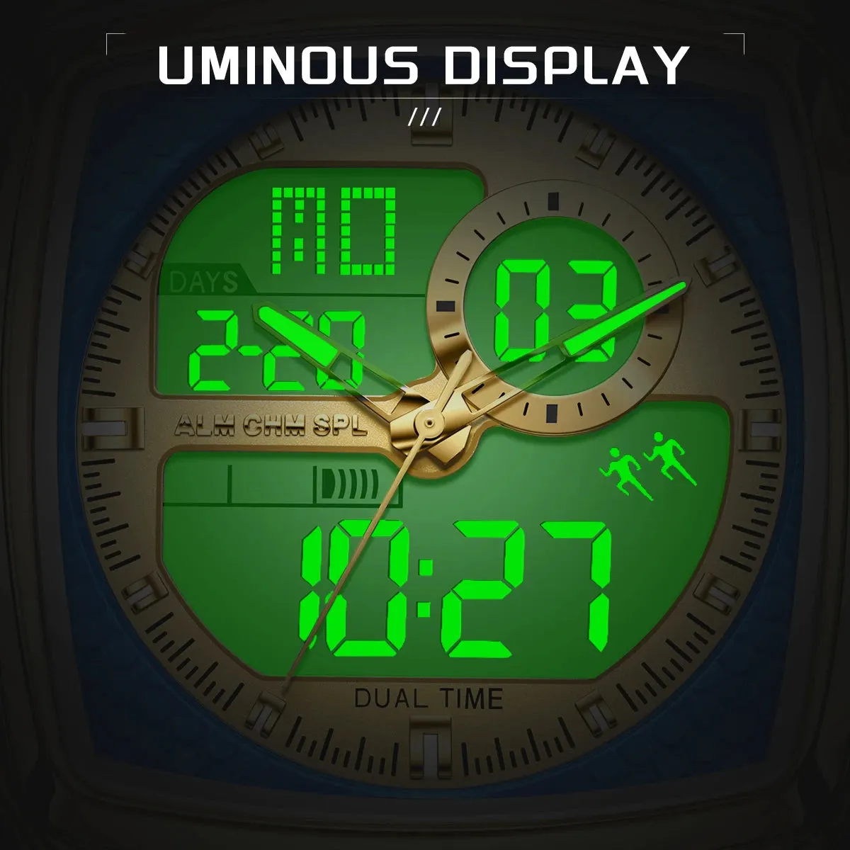 LIGE Digital Watches Men Sports Luminous Multifunction Waterproof Women Wristwatch For Men Outdoor Running Student Lights Synoke