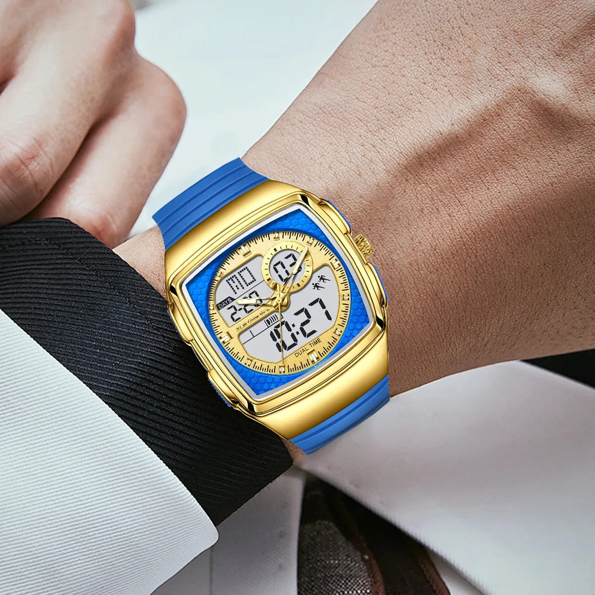 LIGE Digital Watches Men Sports Luminous Multifunction Waterproof Women Wristwatch For Men Outdoor Running Student Lights Synoke