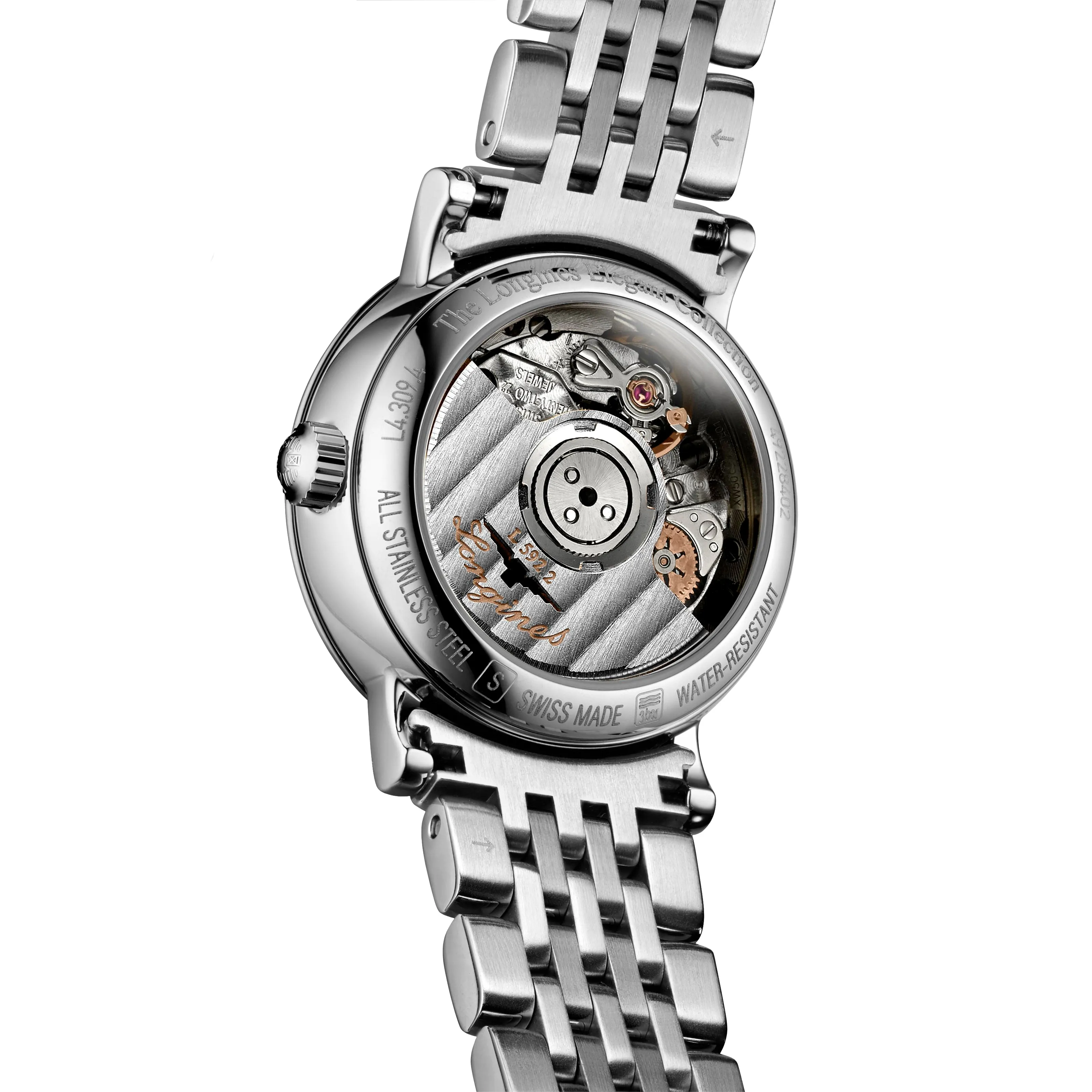 Longines Elegant Collection 25mm Automatic Mother-of-Pearl Dial Ladies' Watch with Diamonds
