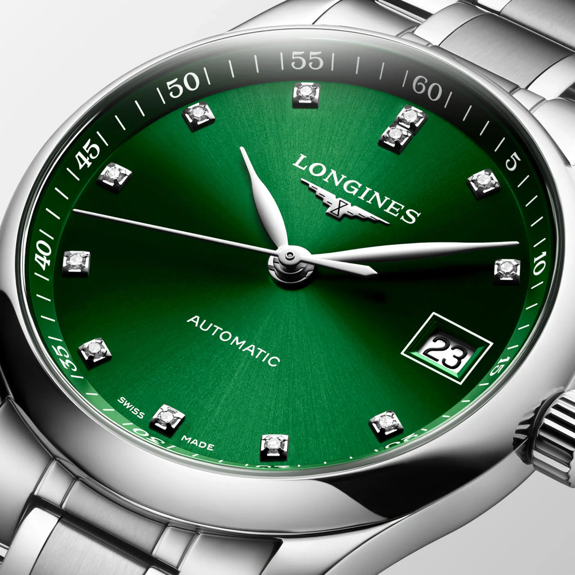 Longines Master 34mm Watch with Green Dial