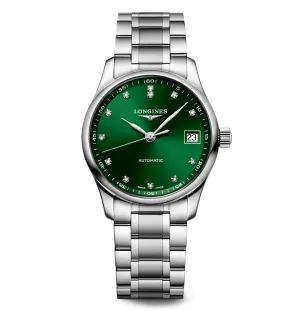 Longines Master 34mm Watch with Green Dial