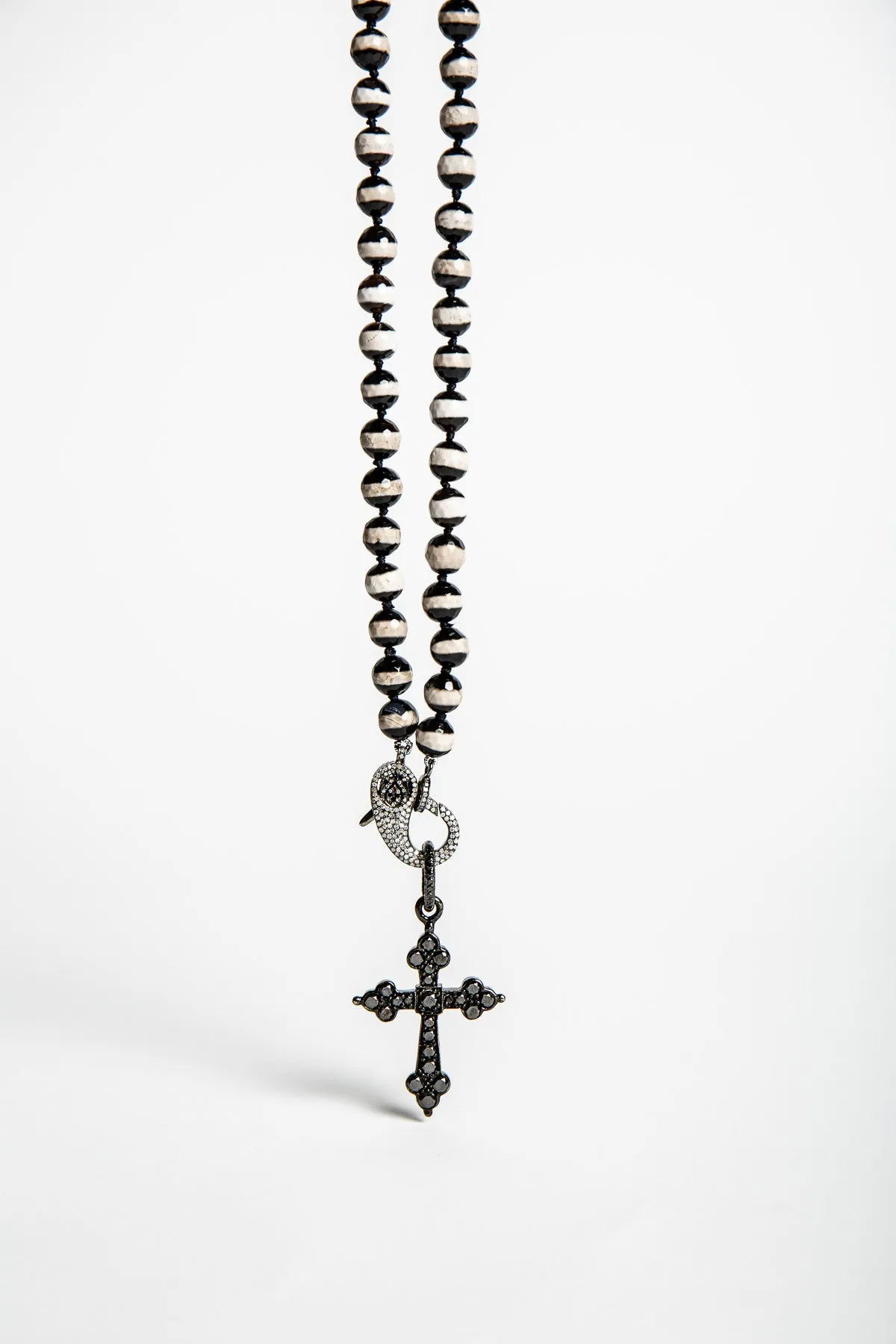LOREE RODKIN | DIAMOND AGATE BEAD NECKLACE 30"